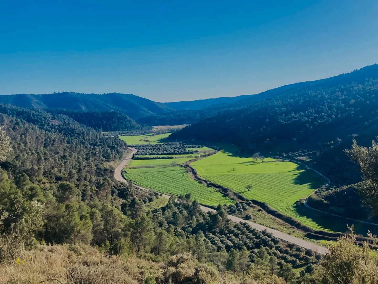 Vista del valle y el paisaje que rodea Valdeconcha